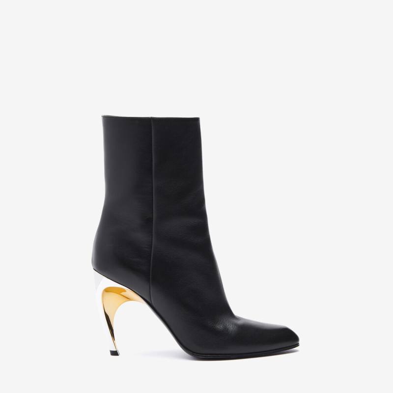 Alexander McQueen Women's Black Armadillo Ankle Boot - 5 (Calf Leather)